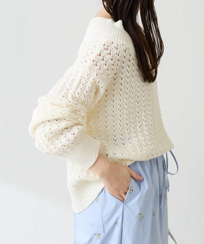 【可穿至春季】蕾絲拼接針織衫