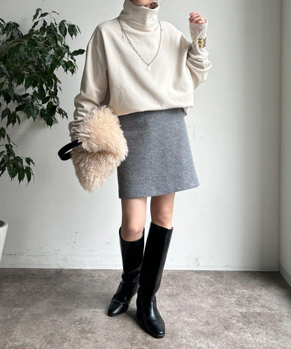 加絨高領套頭衫