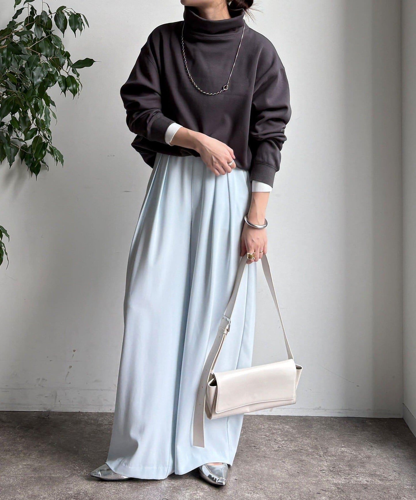 加絨高領套頭衫