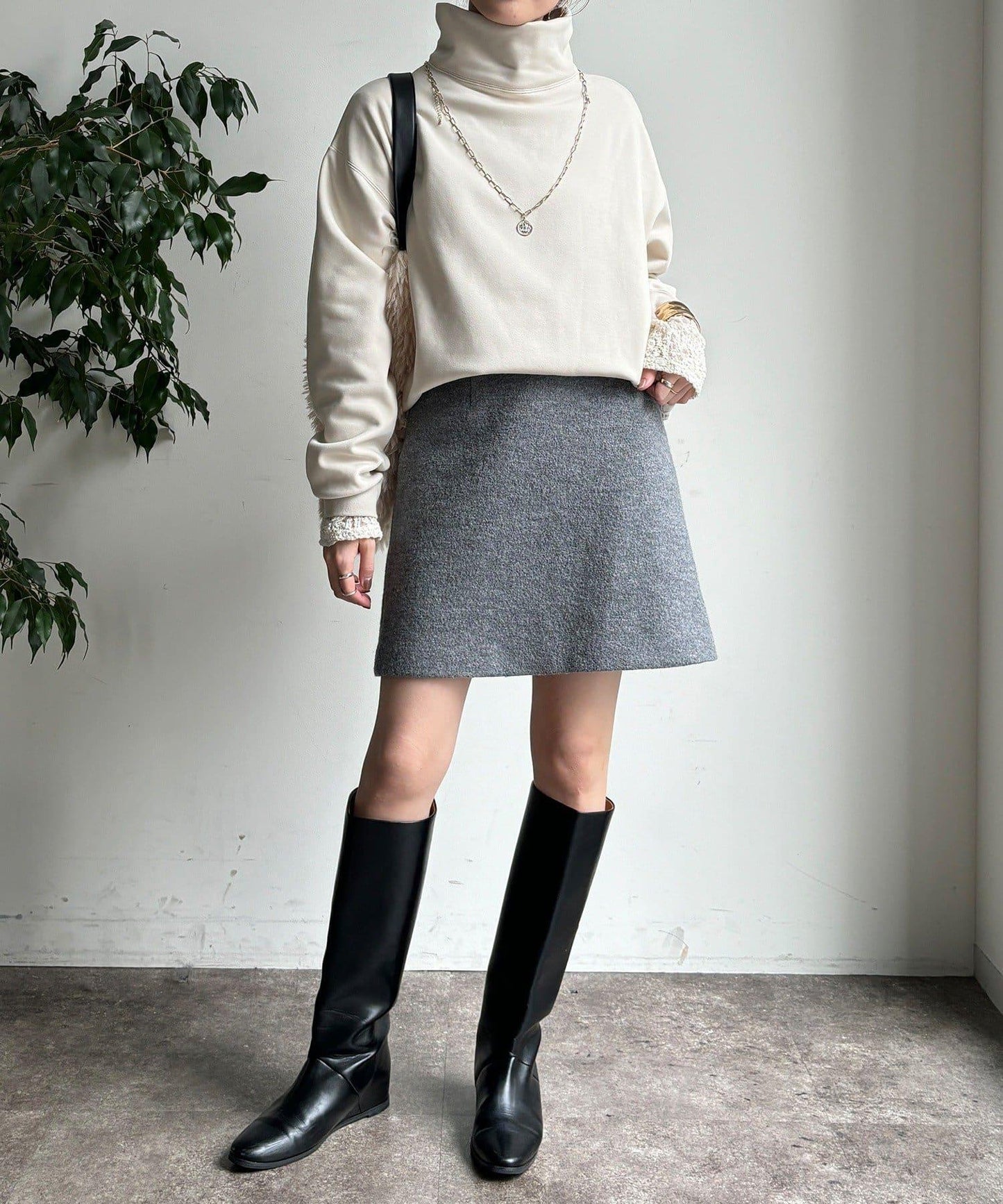 加絨高領套頭衫