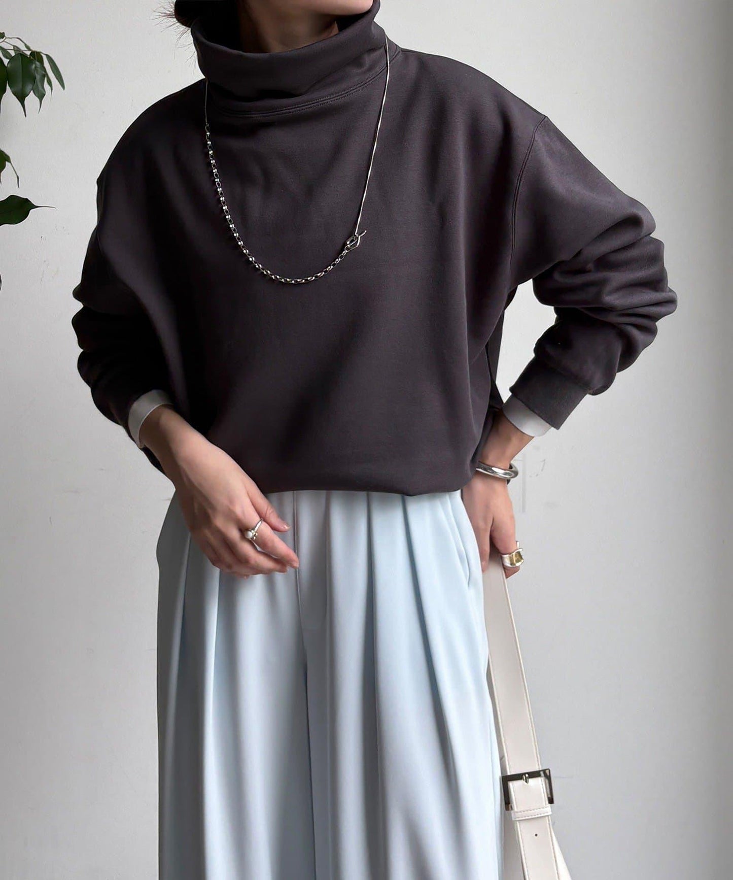 加絨高領套頭衫