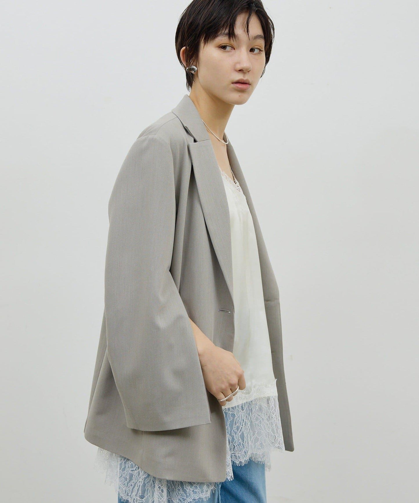 開叉袖西裝