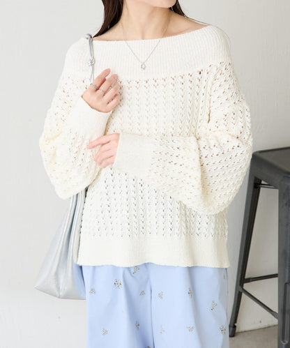 【可穿至春季】蕾絲拼接針織衫