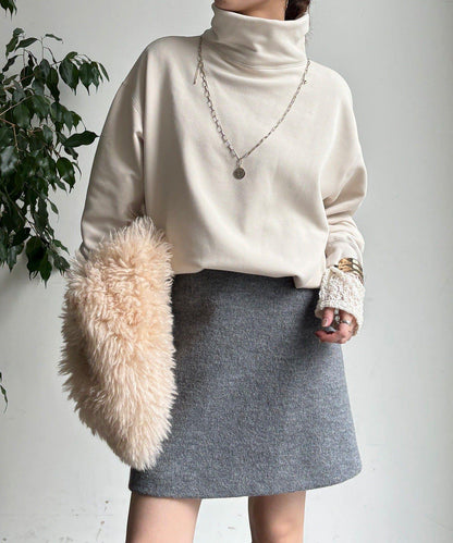 加絨高領套頭衫