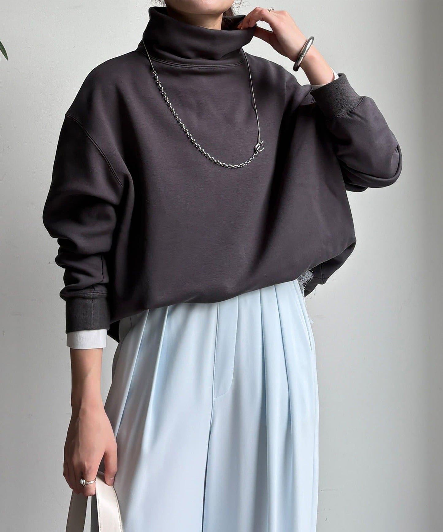 加絨高領套頭衫