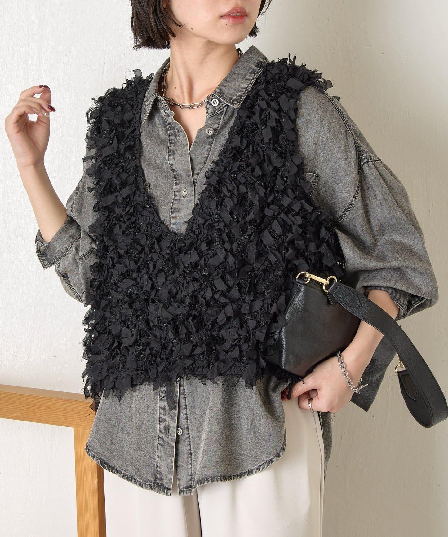 蝴蝶結流蘇馬甲