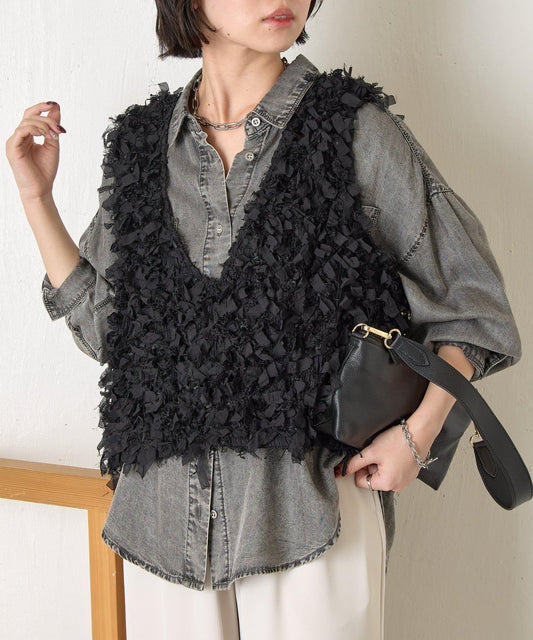 蝴蝶結流蘇馬甲