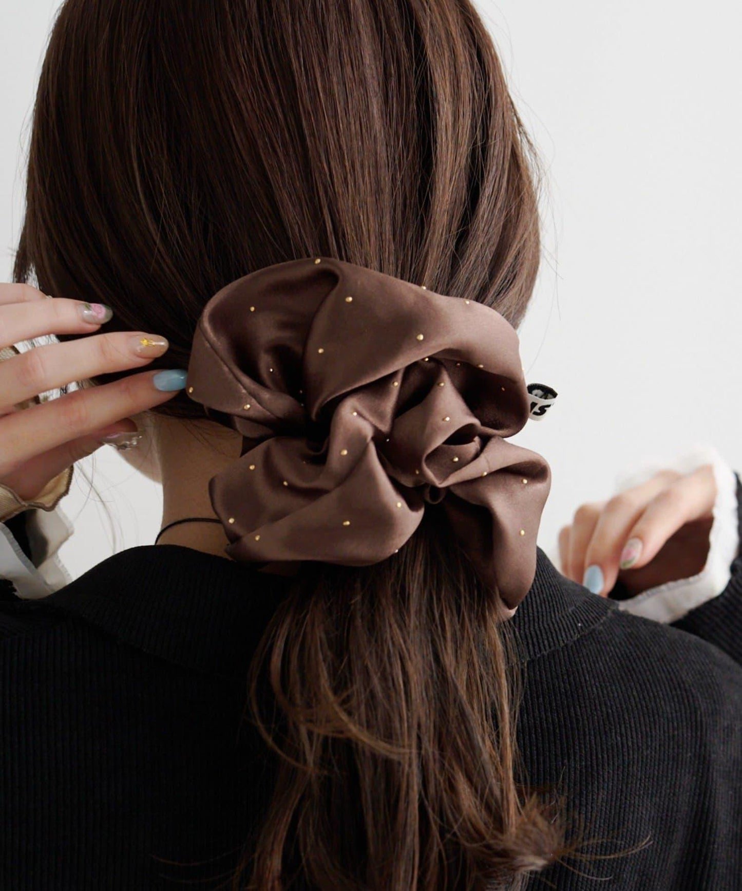 【fiw.】鉚釘緞面髮圈