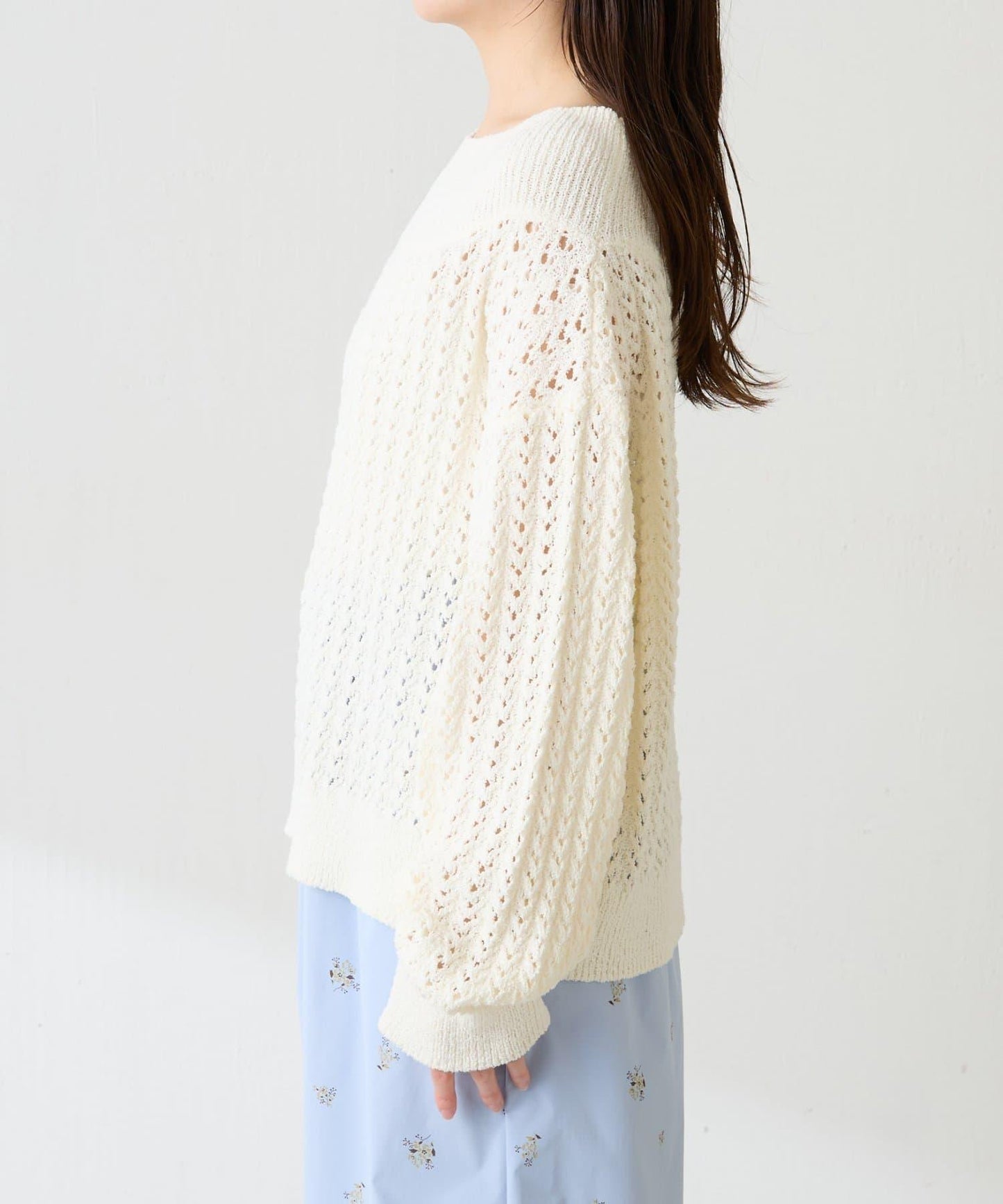 【可穿至春季】蕾絲拼接針織衫