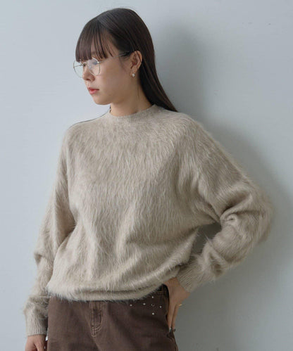 【WHIMSIC/2尺碼可選】安哥拉羊毛混紡長毛針織套頭衫