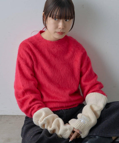 【WHIMSIC/2尺碼可選】安哥拉羊毛混紡長毛針織套頭衫