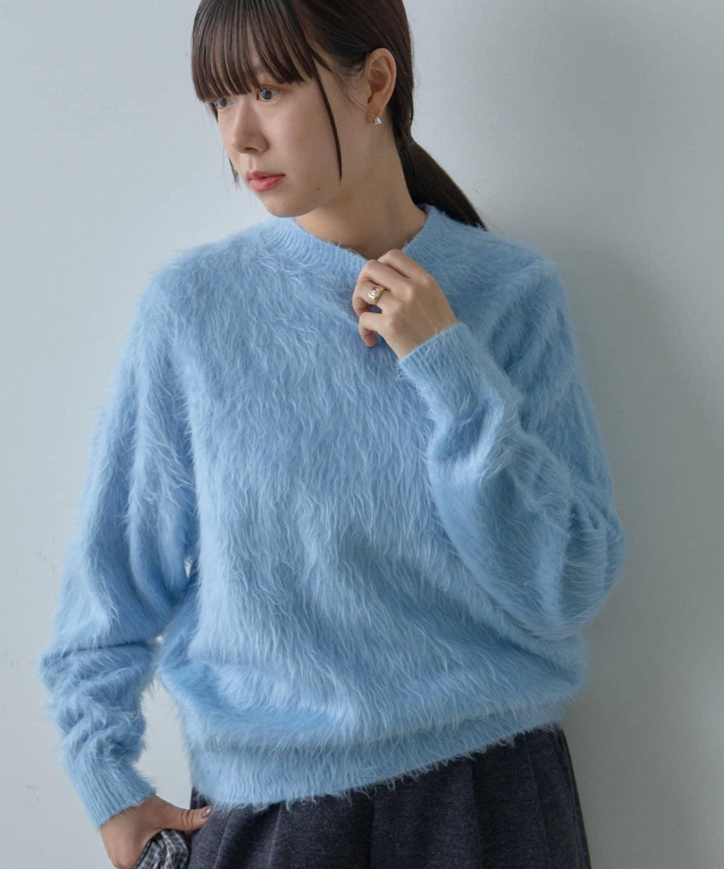 【WHIMSIC/2尺碼可選】安哥拉羊毛混紡長毛針織套頭衫