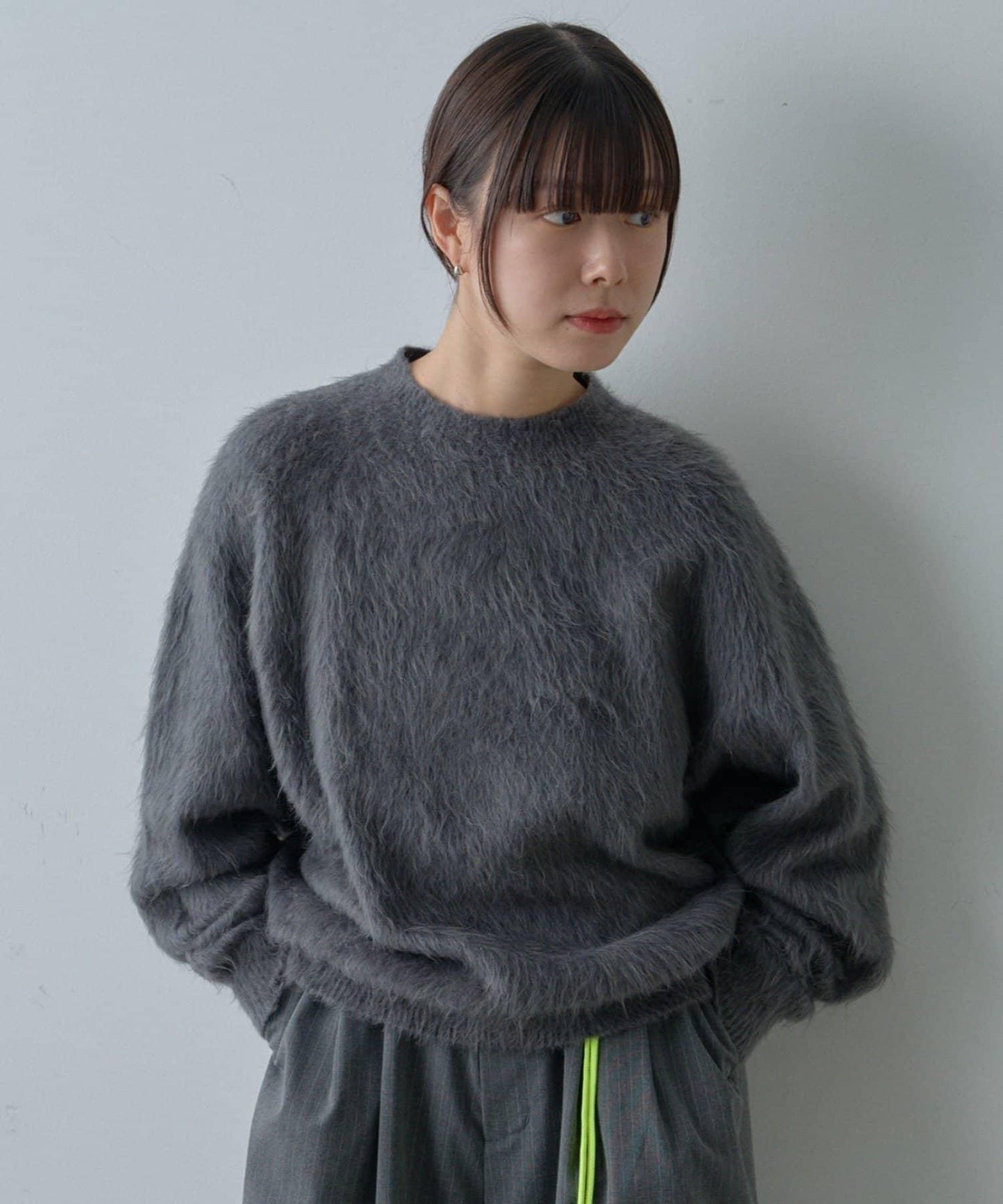 【WHIMSIC/2尺碼可選】安哥拉羊毛混紡長毛針織套頭衫