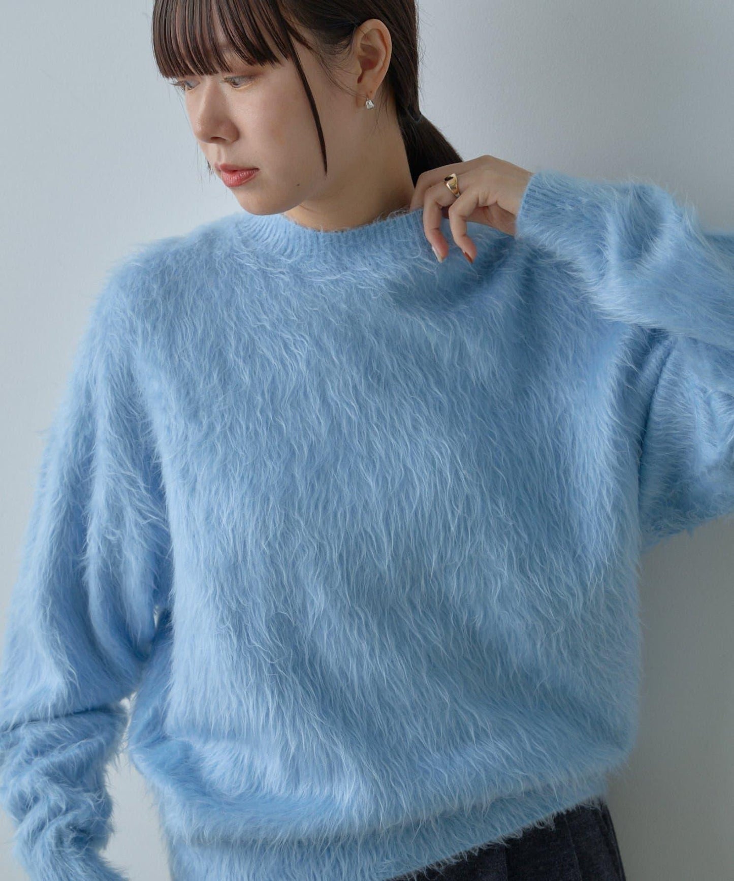 【WHIMSIC/2尺碼可選】安哥拉羊毛混紡長毛針織套頭衫