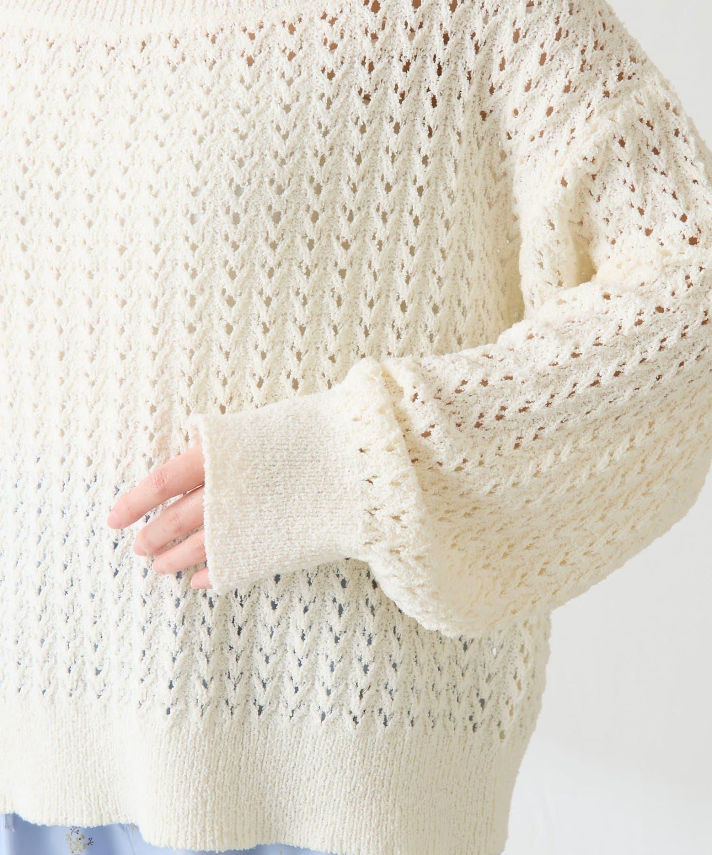 【可穿至春季】蕾絲拼接針織衫