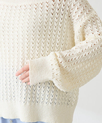 【可穿至春季】蕾絲拼接針織衫