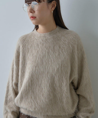 【WHIMSIC/2尺碼可選】安哥拉羊毛混紡長毛針織套頭衫