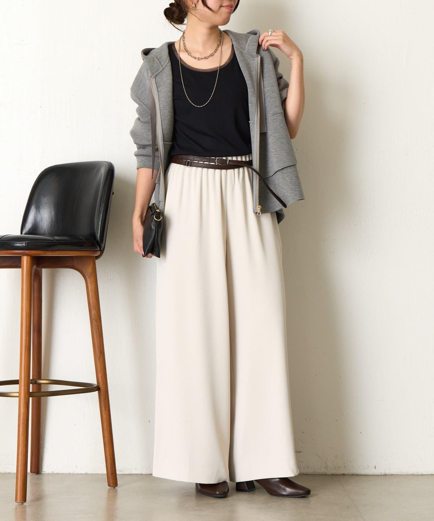 帶網紗拼接羅紋背心