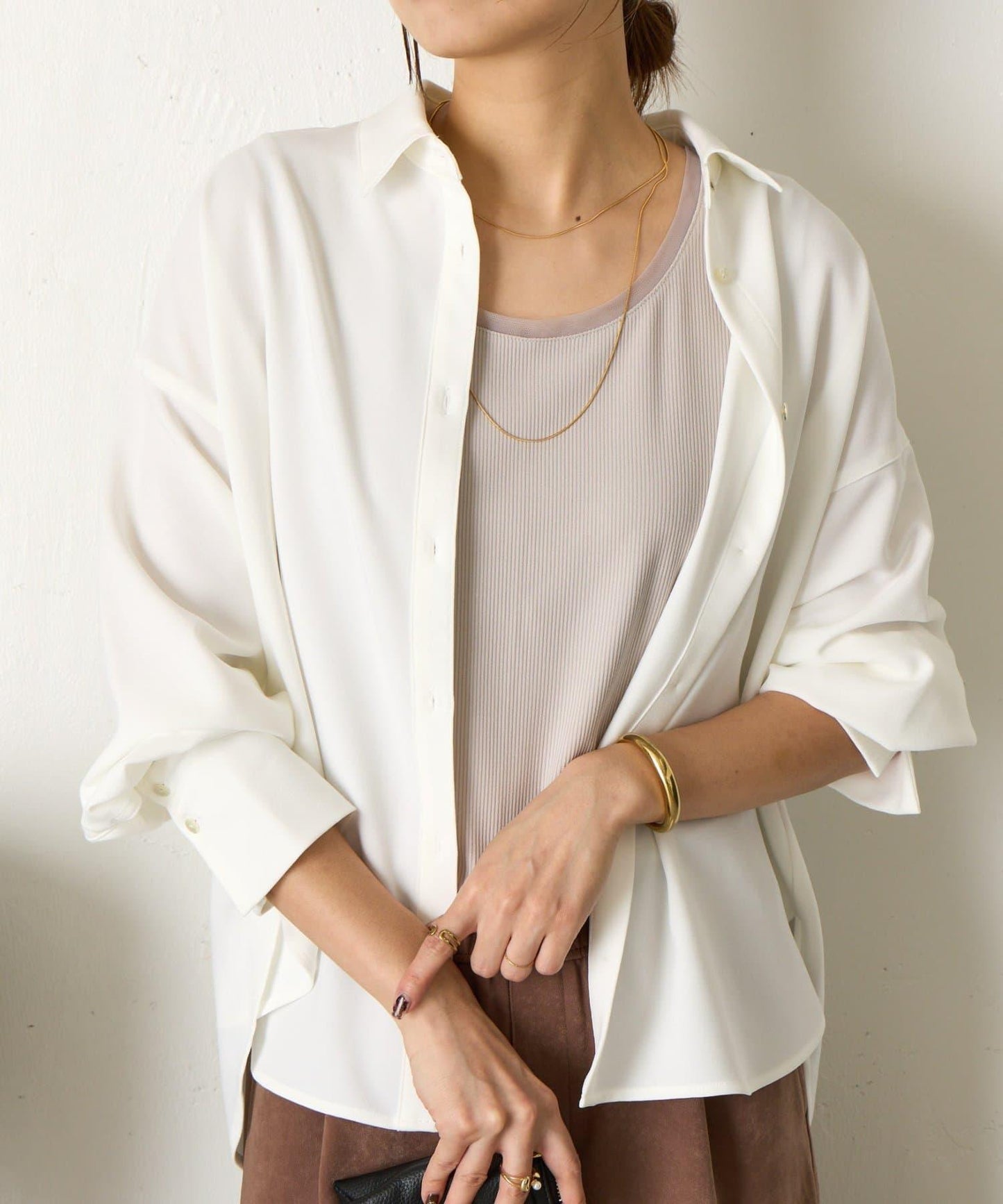 帶網紗拼接羅紋背心