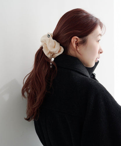 【fiw.】鉚釘緞面髮圈