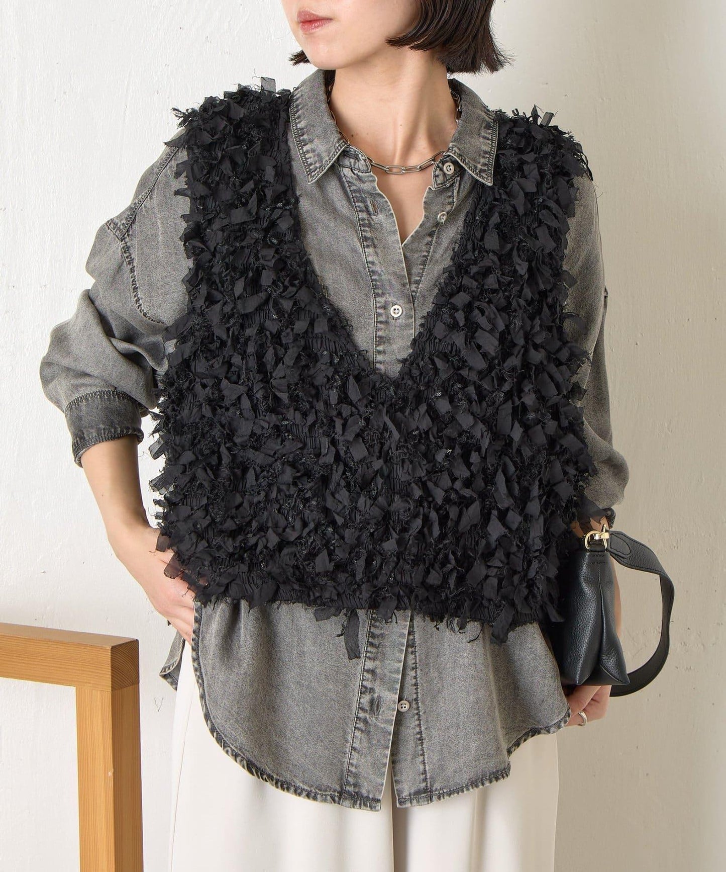 蝴蝶結流蘇馬甲