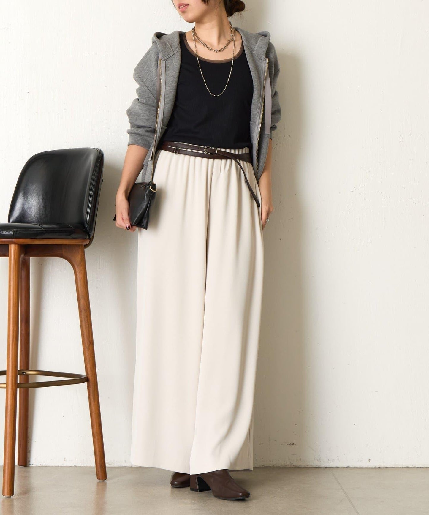 帶網紗拼接羅紋背心