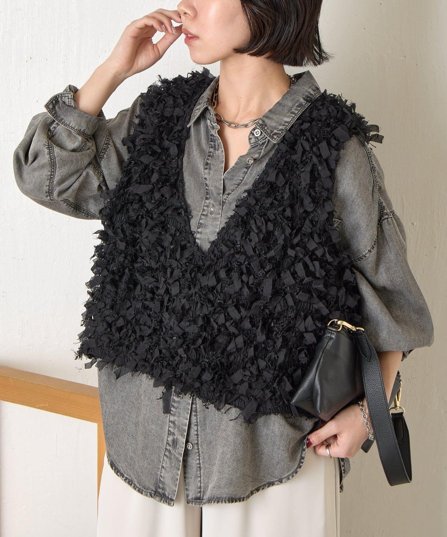 蝴蝶結流蘇馬甲