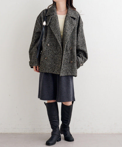 B 繭型西裝領大衣