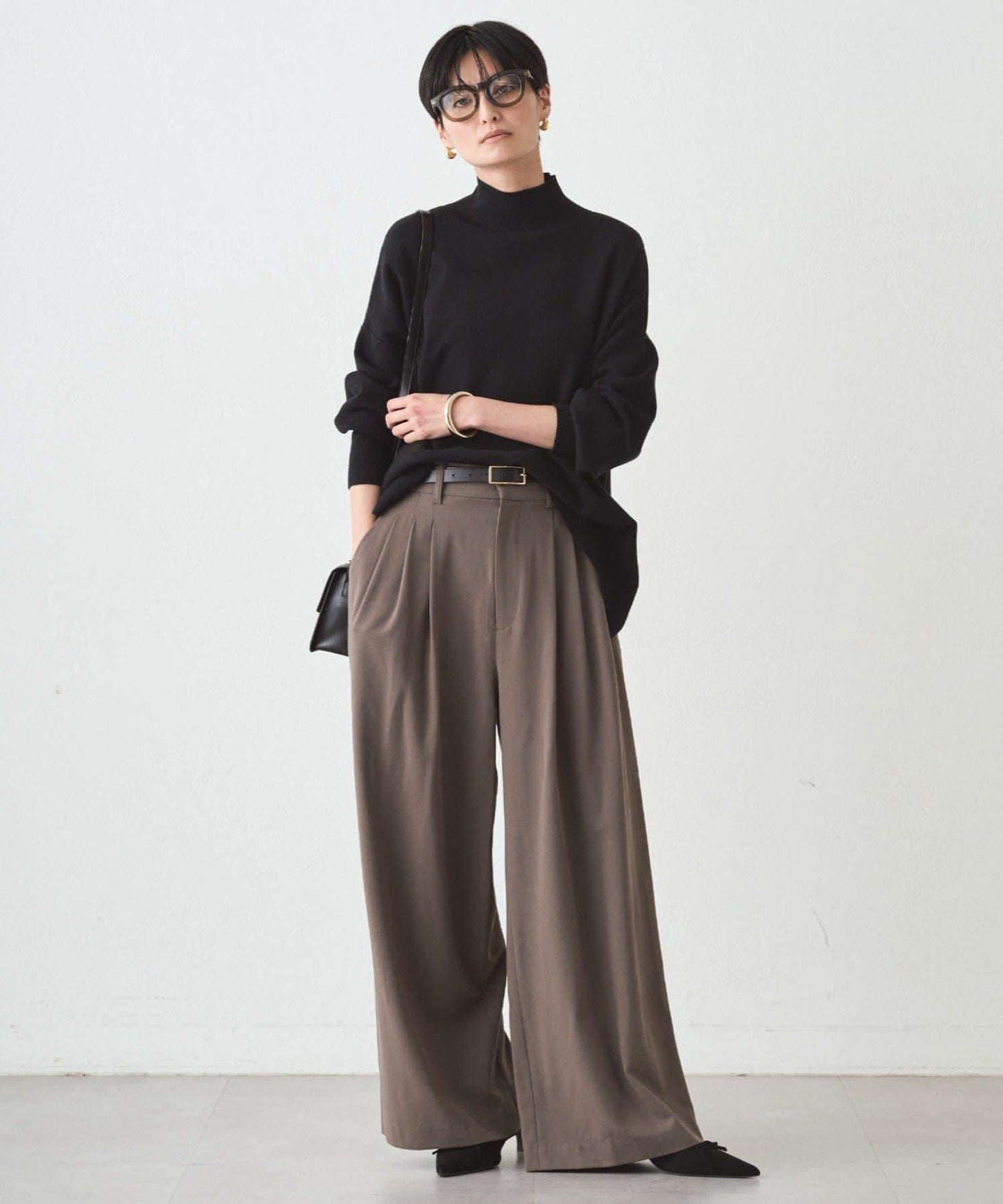 全針高領針織衫