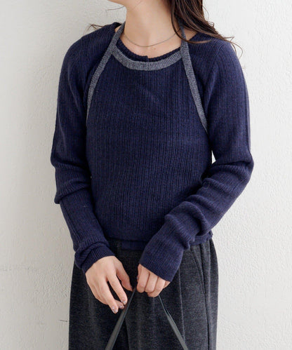 【2WAY】B 吊帶背心套裝開衫