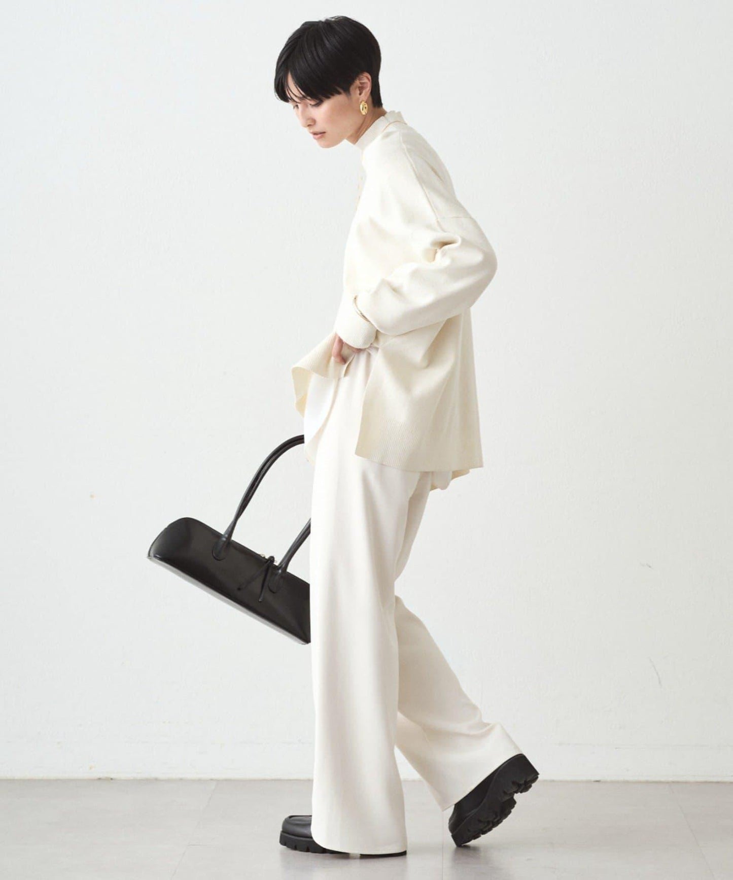 全針高領針織衫