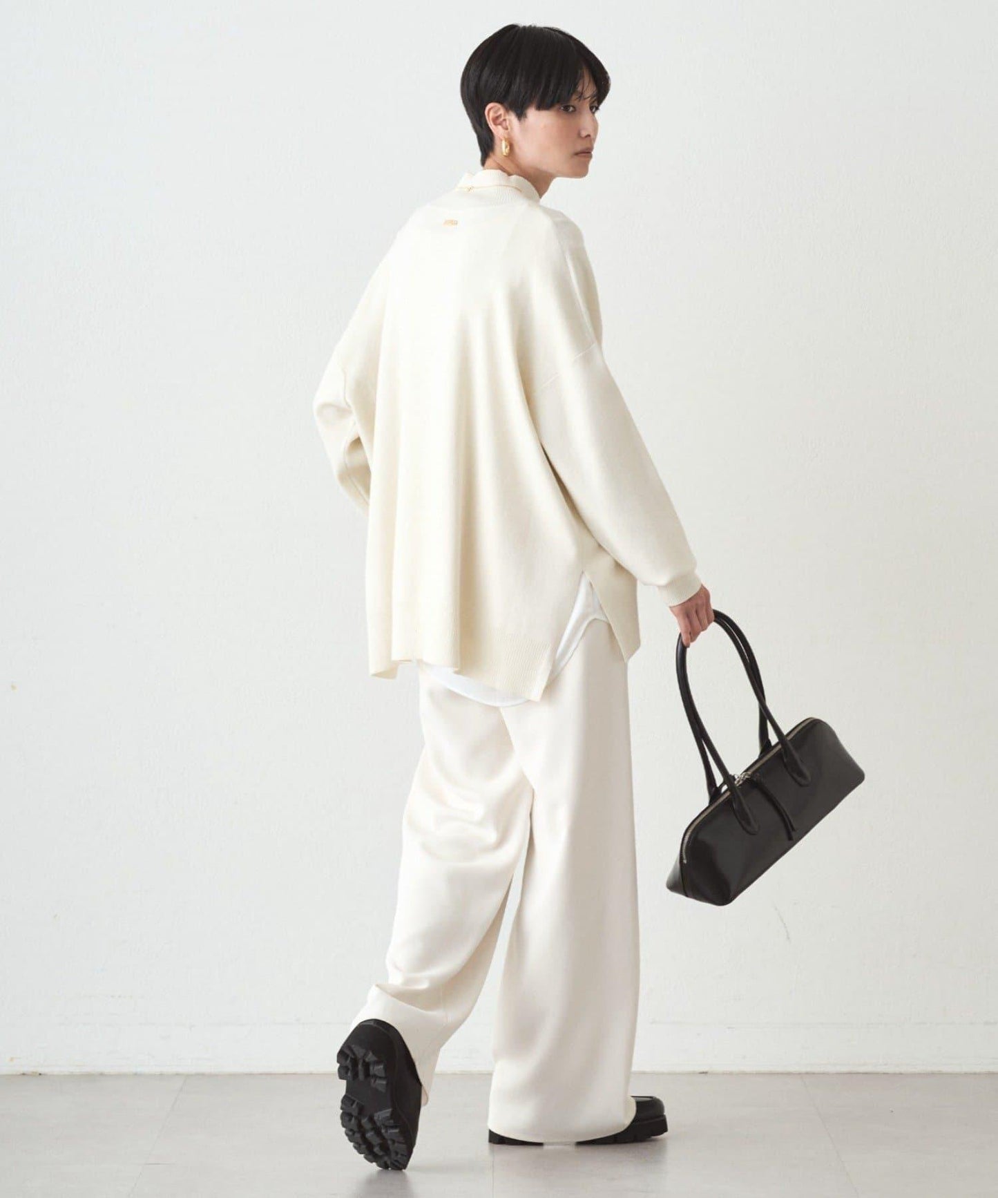 全針高領針織衫