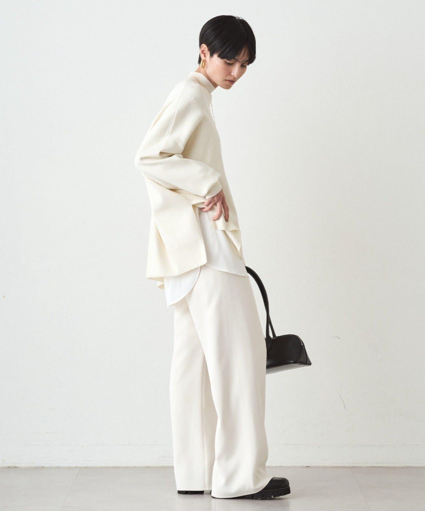 全針高領針織衫