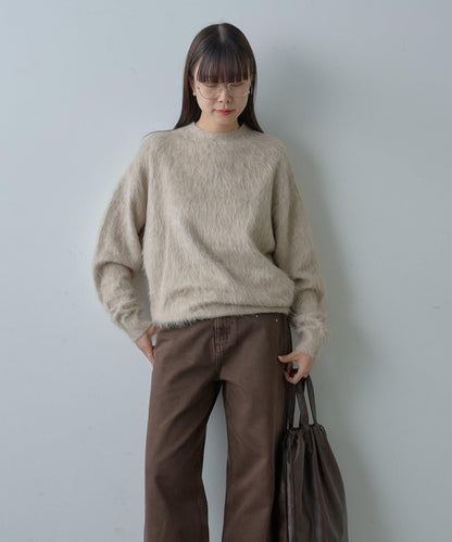 【WHIMSIC/2尺碼可選】安哥拉羊毛混紡長毛針織套頭衫