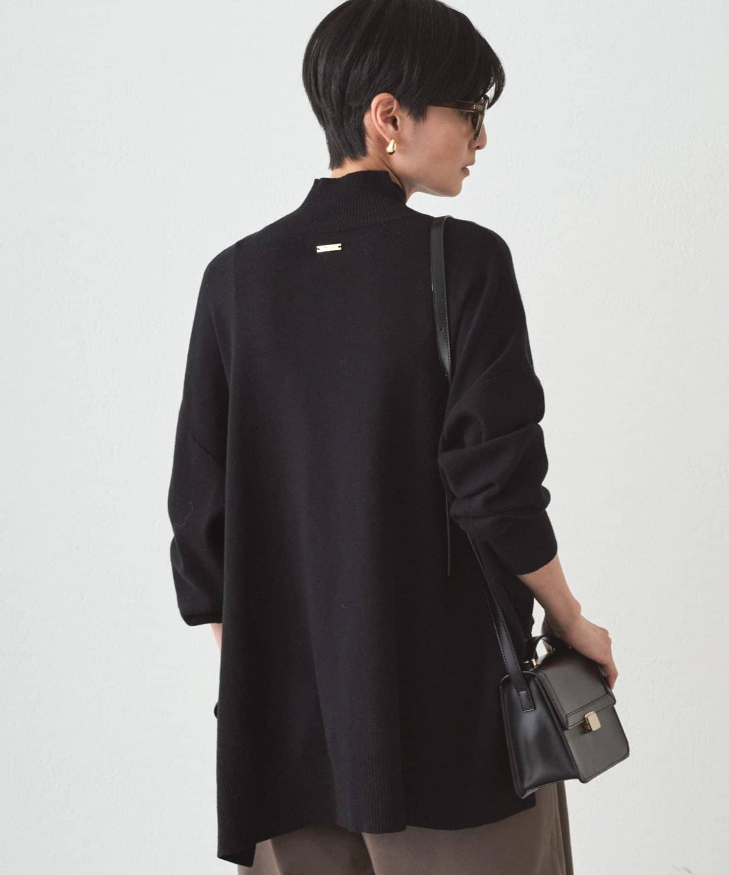 全針高領針織衫