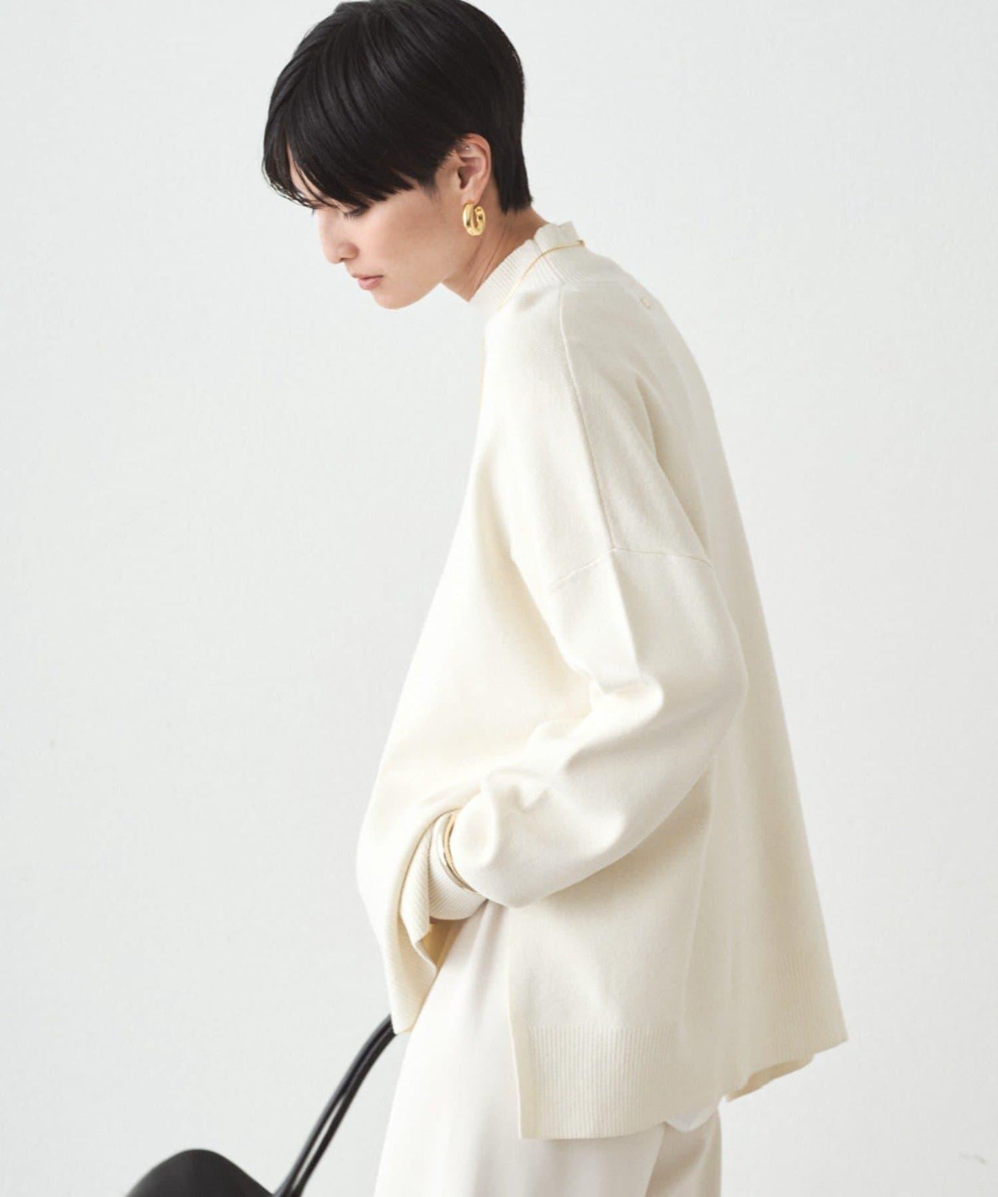 全針高領針織衫