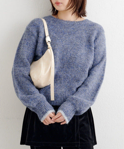 B繫帶針織套頭衫