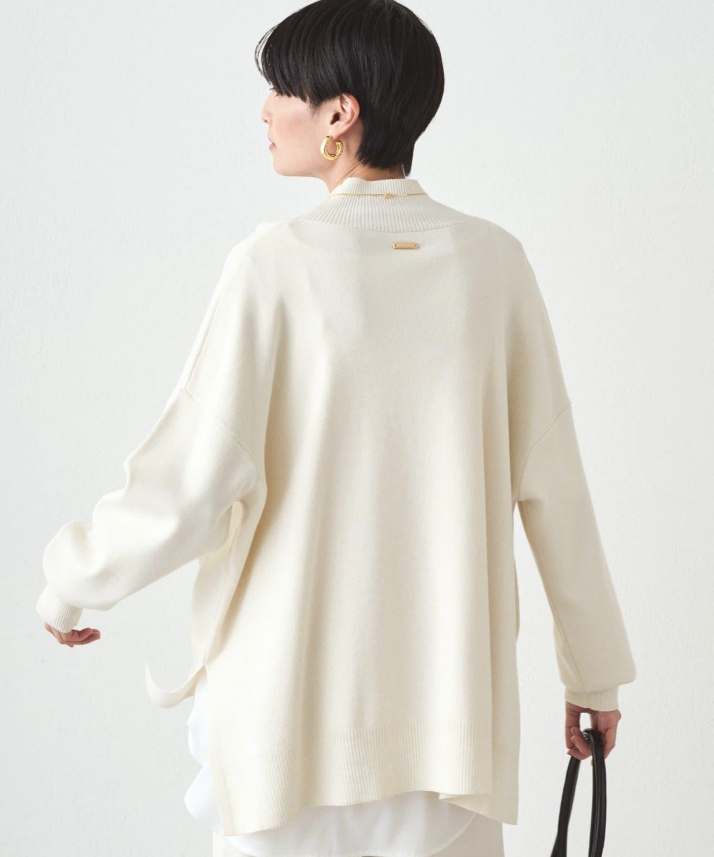 全針高領針織衫