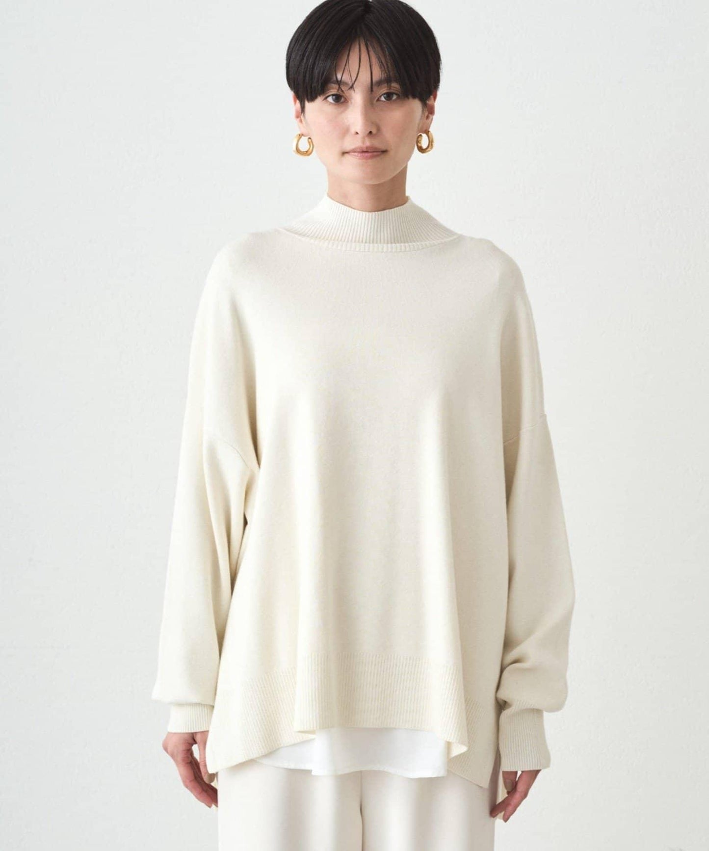 全針高領針織衫