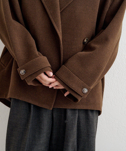 B 繭型西裝領大衣