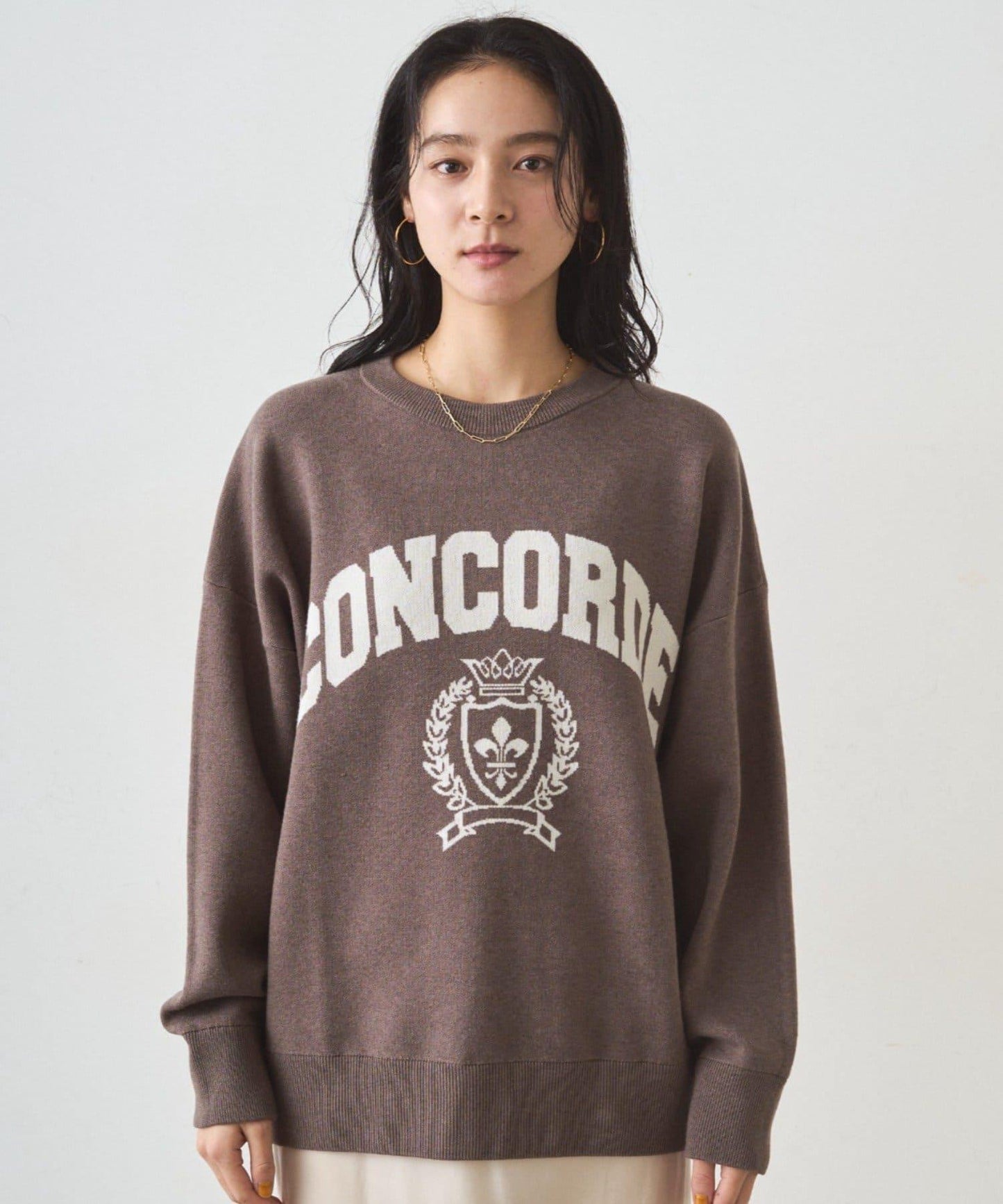 提花標誌針織衫