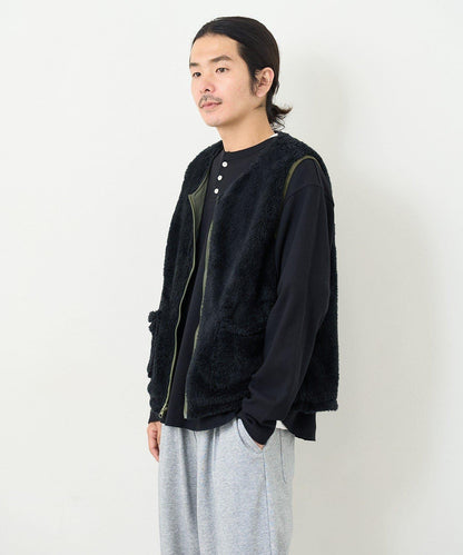 【男女同款】BM 羊羔絨可雙面穿馬甲