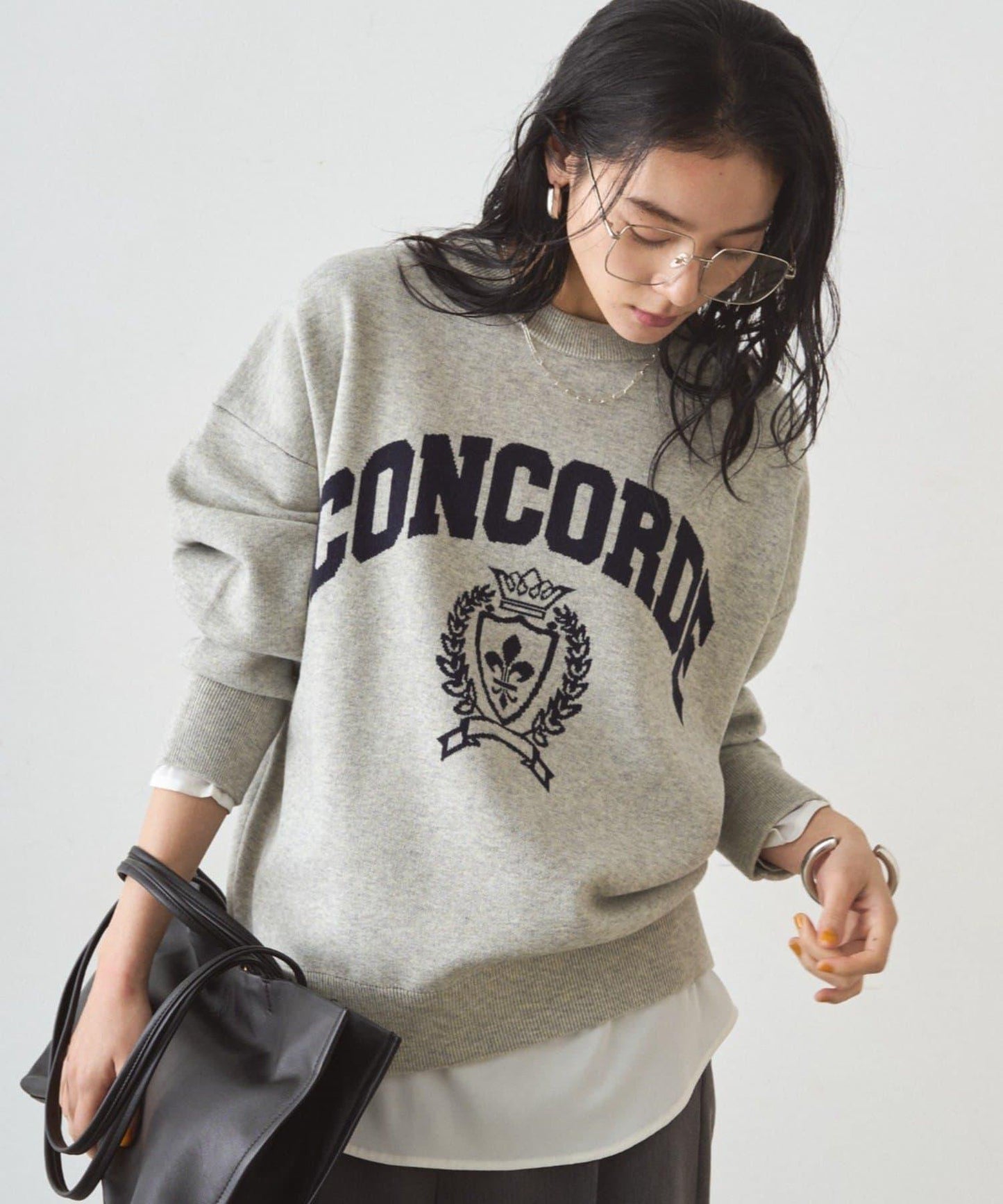 提花標誌針織衫