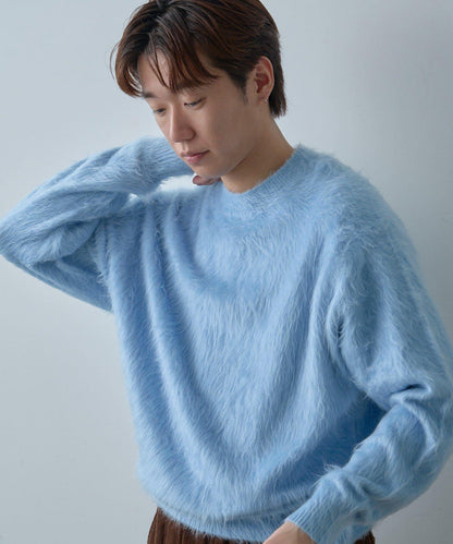 【WHIMSIC/2尺碼可選】安哥拉羊毛混紡長毛針織套頭衫