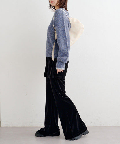 B繫帶針織套頭衫