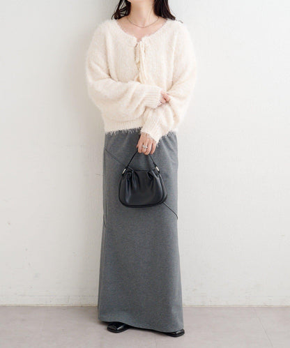 【前後兩穿】B 長毛針織開衫