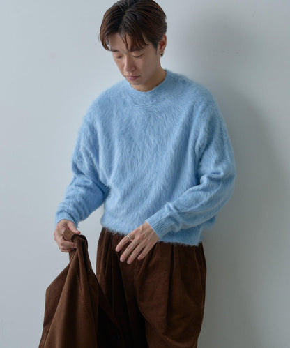 【WHIMSIC/2尺碼可選】安哥拉羊毛混紡長毛針織套頭衫