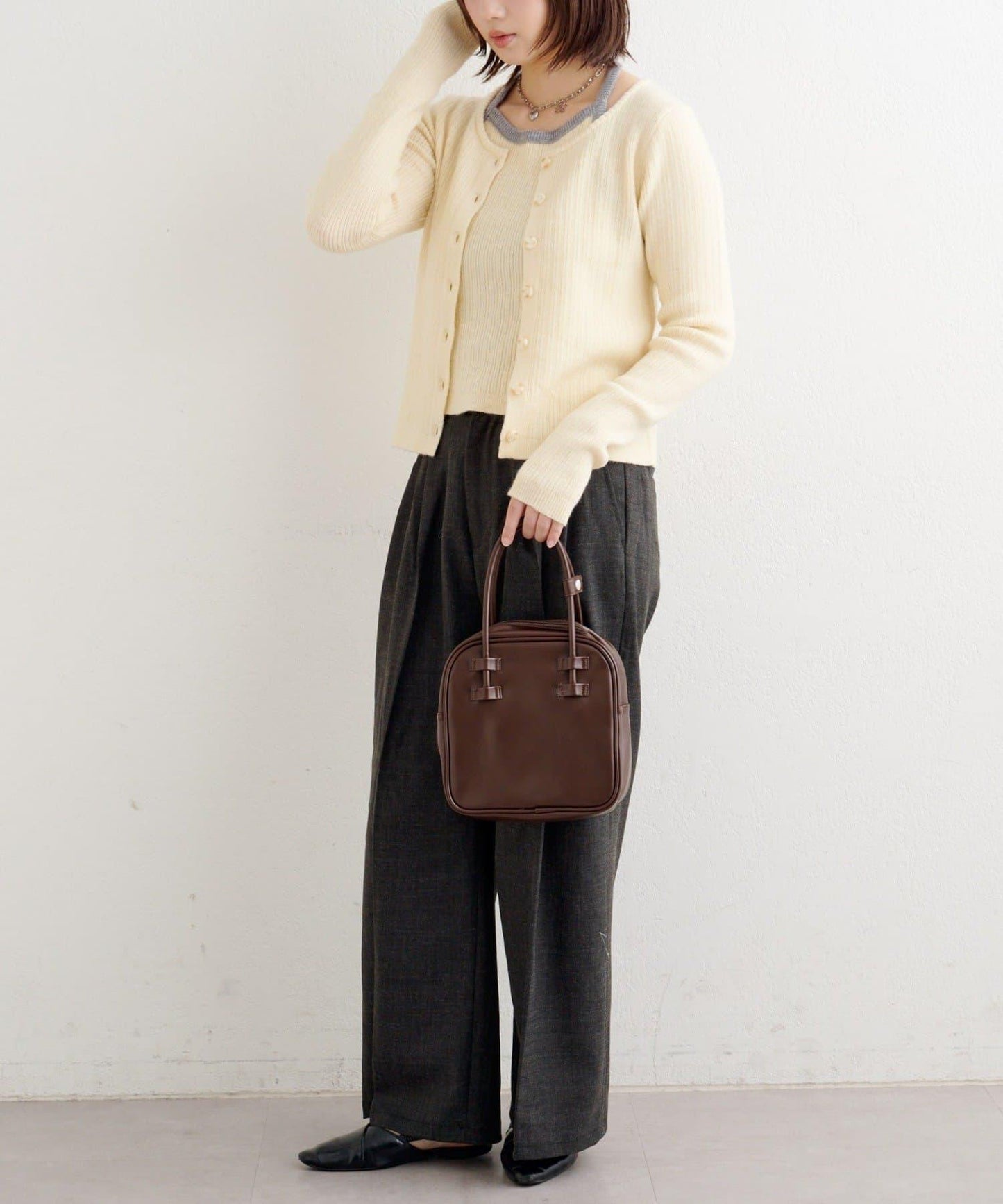 【2WAY】B 吊帶背心套裝開衫