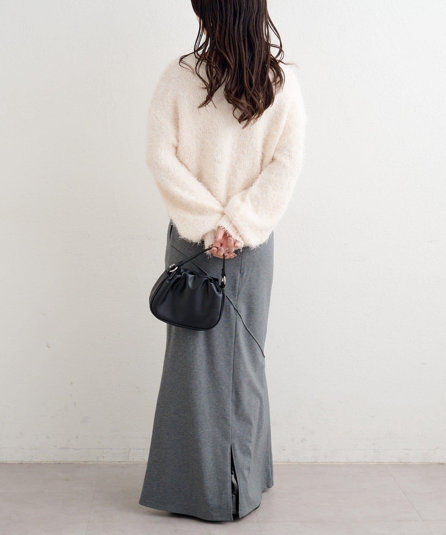 【前後兩穿】B 長毛針織開衫