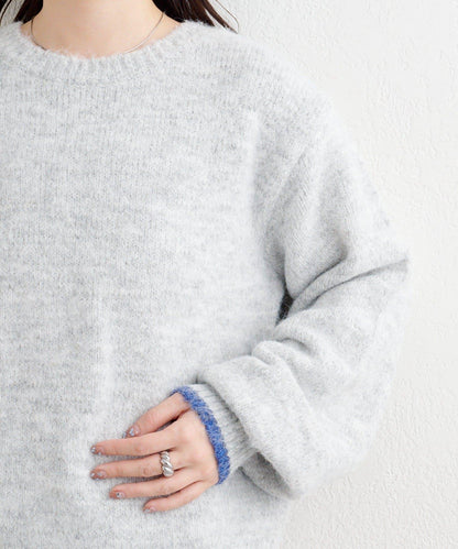 B繫帶針織套頭衫